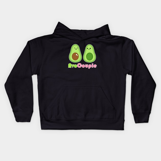 Avocado AvoCouple cute couple Kids Hoodie by ObsceniTee